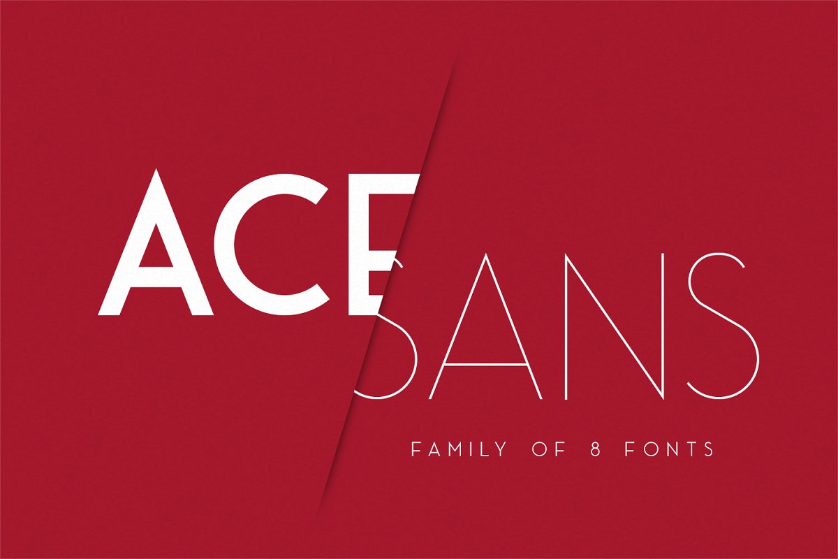 Beispiel einer Ace Sans Regular-Schriftart